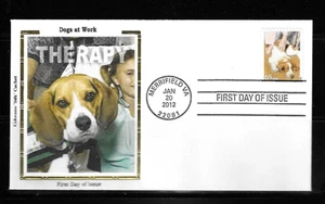 USA SC # 4605 Dogs At Work - Therapy Dog - FDC . Colorano Silk Cachet - Picture 1 of 1