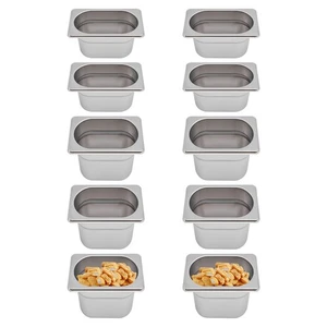 10 pcs Commercial Stainless Steel Steam Table Pan, Stainless Steel Pan, Catering - Picture 1 of 12