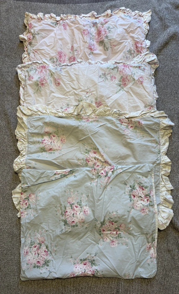 Lote de 4 fronhas Simply Shabby Chic fronhas padrão floral rosa - Imagem 1 de 4