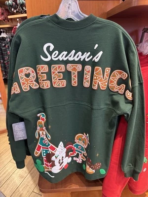 Disney Parks Holiday Mickey Mouse & Friends Gingerbread Adult Spirit Jersey NWT - Image 1 of 4