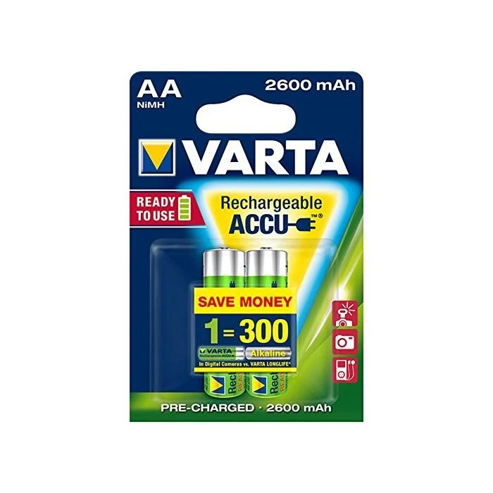 [5716] Varta Blister de 2 Piles Ready to Use AA (Mignon)/HR6/5716 -2600 mAh N... - Photo 1/1