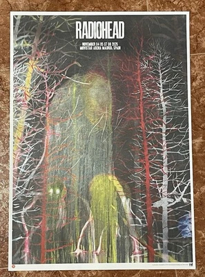 Radiohead OFFICIAL MADRID EVENT POSTER Movistar Arena Spain Nov 4-8 ‘25 LAST ONE - Image 1 of 4
