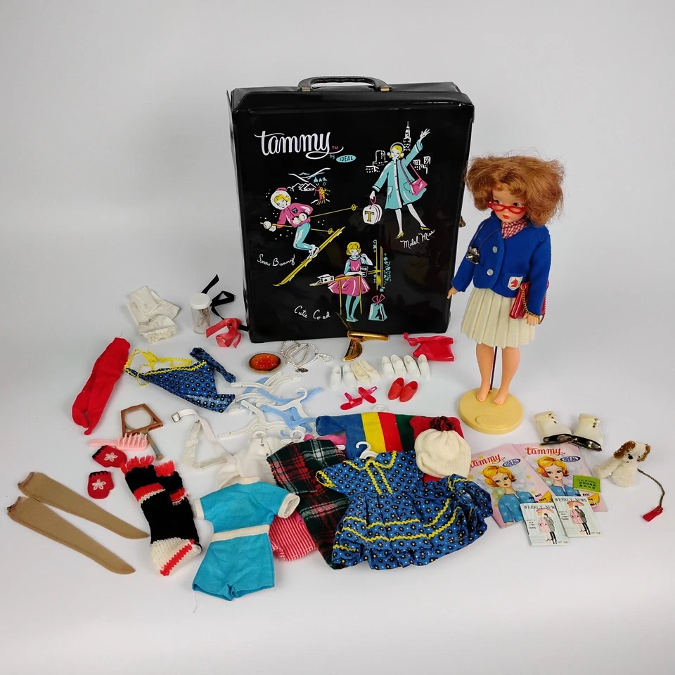 Vintage TAMMY by Ideal Doll With Clothing Accessories and Carry Case Bundle Lot - Image 1 of 4