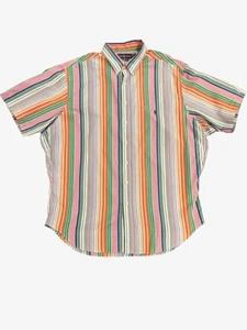 Ralph Lauren Short Sleeve Striped Pony Classic Fit Preppy Mens Size 2XLT Tall - Picture 1 of 6