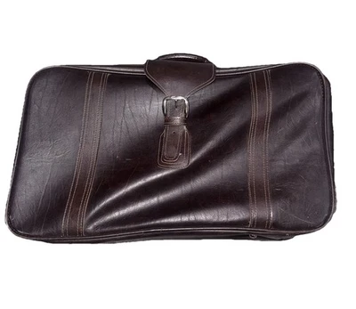 Vintage Royal Traveller Suitcase Dark Brown Small 22”X12”X6” Luggage - Image 1 of 4