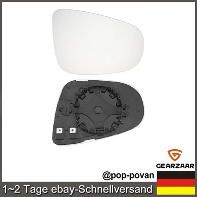 Spiegelglas Außen-/ Seitenspiegel Rechts Geeignet für VW GOLF 6 5K Auto KFZ - Bild 1 von 4