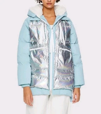 Orolay женщин металлический блестящий утка вниз куртки Sz L небесно-голубой новый с Ярлыками воды/ветрозащитный  - Изображение 1 из 4