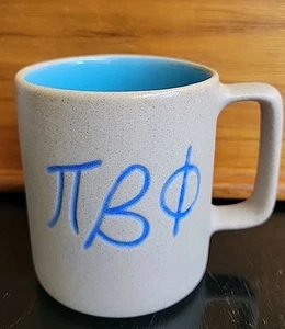 Pigeon Forge Pottery Pi Beta Phi Sorority Coffee Mug Cup Stoneware Blue Gray - Picture 1 of 6