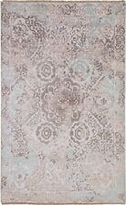 Traditional Hand-Knotted Bordered Carpet 4'10" x 7'10" Wool Area Rug