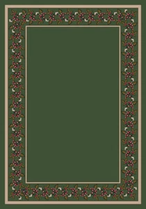 Milliken Green Transitional Casual Petals Vines Area Rug Floral Wildberry Moss - Picture 1 of 9