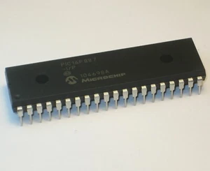 PIC16F887-I/P ╍ Microchip 20MHz 14Kb Flash ╍ SPI I2C MSSP EUSART ADC 40pin - Picture 1 of 3