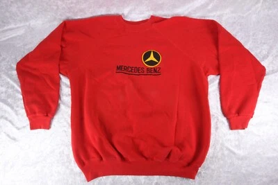 Vintage Red Mercedes Benz Sweatshirt Men's XL Hanes Made in USA & Jamaica Foto 1 de 4