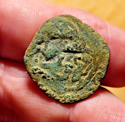 1625 PHILIPPUS MONOGRAM Spanish 8 Maravedi PIRATE TREASURE 1655 Counterstamp Cob - Image 1 of 2