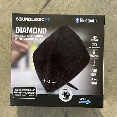 Soundlogic XT Diamond Bluetooth Wireless Speaker With Fabric Grill  (Black) - Image 1 of 4