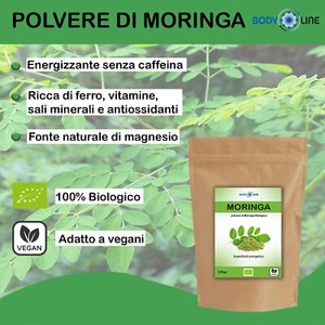 MORINGA OLEIFERA polvere BIOLOGICA Energia fisica mentale SUPERFOOD NATURALE - Foto 1 di 2