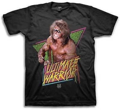 Ultimate Warrior Flex Pose WWE Mens Black T-shirt Cover