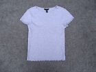 New Look T Shirt Womens Size 12 Grey Stretch Round Neck Short Sleeve