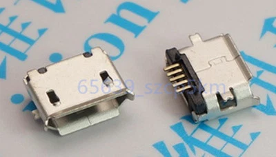 30Pcs Micro Mini USB MK5P Female Socket jack connector 5-pin SMD Long needles - Image 1 of 2