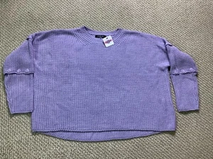 Suéter de manga larga tejido lavanda SUGAR+LIPS para mujer talla - XS - Imagen 1 de 10