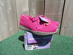 New Skechers Seager Knit Wide Fit Training Sneakers Shoes Hot Pink Size 7.5 - Picture 1 of 9