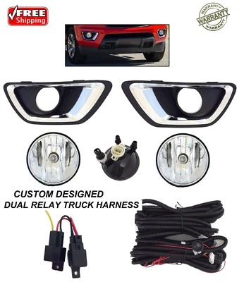 NEW FOG LIGHT KIT FOR FITS 2015-2020 CHEVROLET COLORADO TRUCK DUAL RELAY HARNESS - Image 1 of 4