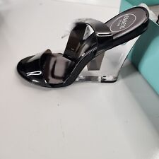 Essex Glam  Sandal Ankle Strap High Heels Clear  Transparent Party Shoes Sz 6