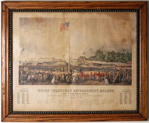 Civil War Print Showing Union Troops Arriving in Philadelphia from New Jersey - Picture 1 of 1