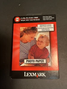 GLOSSY PHOTO PAPER - LEXMARK - 4in x 6in 48lb - 100 SHEETS NIB - Picture 1 of 6