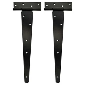 16" BLACKED MEDIUM TEE HINGES barn door shed gate furniture - Picture 1 of 1