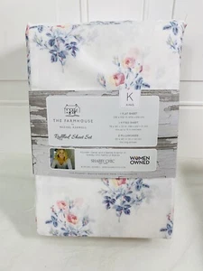 The Farmhouse By Rachel Ashwell King Sheet set new Floral Bouquet Multicolor - Picture 1 of 2