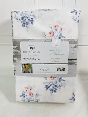 The Farmhouse By Rachel Ashwell King Sheet set new Floral Bouquet Multicolor - Image 1 of 2