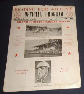 Arnés de Gran Circuito Reading Fair 1949 programa de carreras automáticas Foto 1 de 4