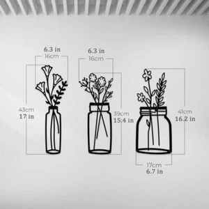 Metal Spring Flower Wall Decor, Boho Wall Decor, Metal Wall Art, Kitchen Wall - Picture 1 of 6