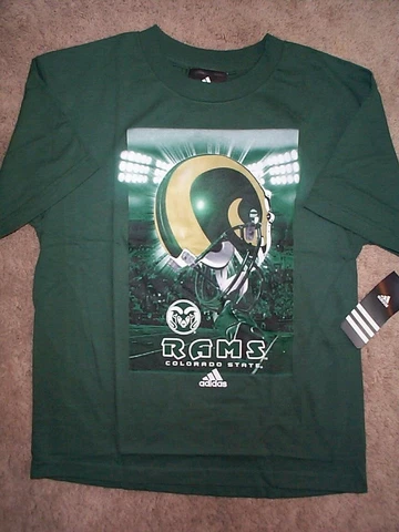 ($18) ADIDAS Colorado State Rams Football Jersey Shirt YOUTH KIDS BOYS (L-LARGE) Cover