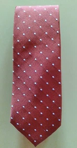 IZOD Orange With White Polka Dots Silk Tie - Picture 1 of 5