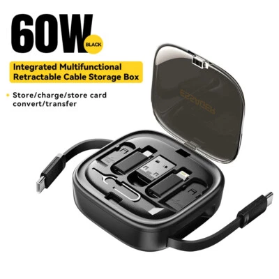 Essager Fast Charging Data Travel Multi Functional Cord With Holder Storage Box - Image 1 of 4