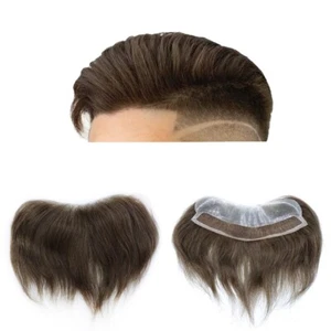 Lace Skin Herren Frontal Haarteil Männliche Stirn Haaransatz für zurückweichenden Haaransatz - Bild 1 von 21