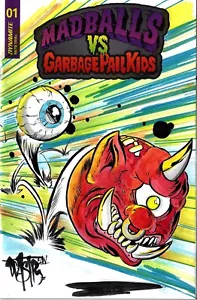 Madballs vs Garbage Pail Kids #1 (2022) Dynamite Comic Sketch Var W Original Art - Picture 1 of 6