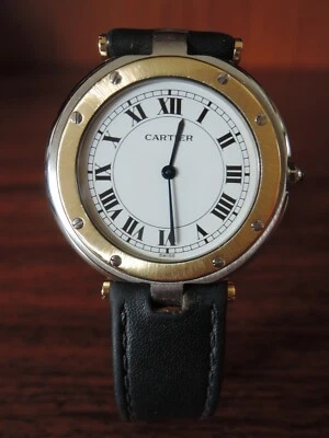 CARTIER Santos Ronde, 18k Gold, Stahl, Quartz, Unisex, fully serviced by CARTIER - Bild 1 von 4