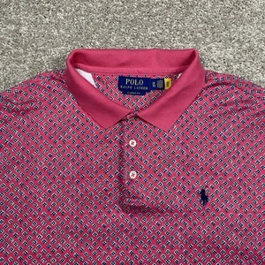 Polo Ralph Lauren Shirt Men’s XL Pink Blue Floral Classic Fit Short Sleeve Pony - Picture 1 of 8