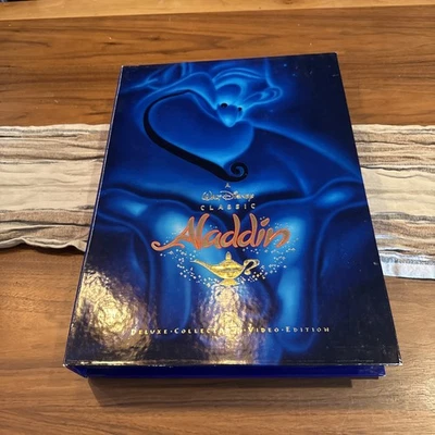 Disney's Aladdin Deluxe Collector's Edition VHS Box Set. All Items Included. - Image 1 of 4
