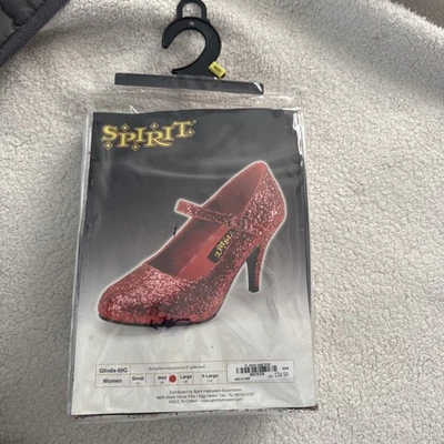 Red Ruby Slippers Dorothy Wizard of Oz Glinda Costume Heels Shoes Woman’s 8 - Image 1 of 4