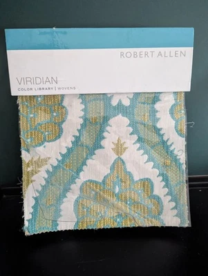 Robert Allen Viridian Upholstery Fabric Sample Book Floral Strip  30 Pieces - Image 1 of 4