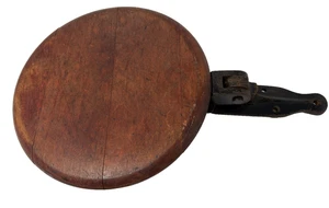 Vintage Wooden Fold Down Seat Stool Wall Mount Phone Booth RV Hideaway Train - Picture 1 of 16