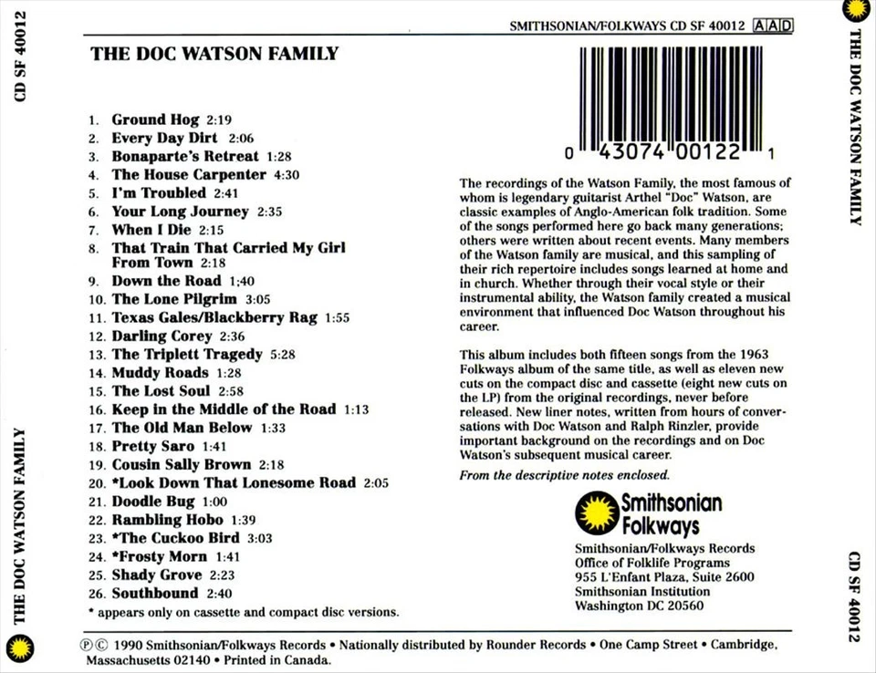 WATSON FAMILY NEW DVD - Image 1 of 1
