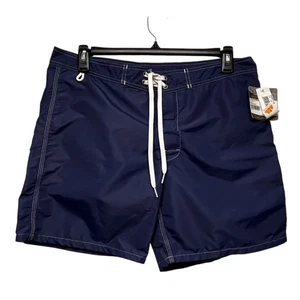 Sundek Swim Shorts Blue Navy Board Short Swim Trunks Mens Size 36 XL NEW - Picture 1 of 11