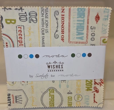 Wishes 5" Charm Squares by Sweetwater for Moda - Image 1 of 4