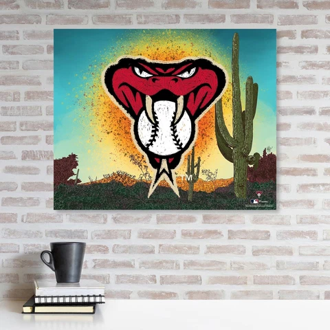 DIamondbacks Unsigned Stretched 20x24 Canvas Giclee Print-Designed/Maz Adams Cover