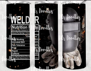 Welder Facts Helmet and Gloves Welding 20oz Tumbler Insulated Travel Mug - Picture 1 of 3