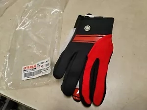 XL OEM Yamaha Gloves for Riding / Racing Red / Black Full Finger MAR-20GFF-RD-XL - Picture 1 of 6